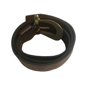 Garay One Size Adjustable Men's Brown 42.25" x 1.75" Leather Belt w/Brass Buckle